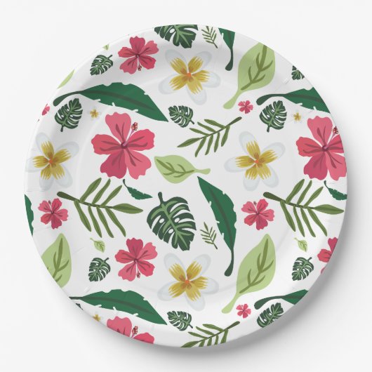 Assiettes En Carton Tropical (Devant)