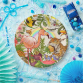 Assiettes En Carton Tropical (Fête)