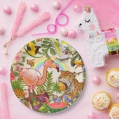 Assiettes En Carton Tropical (Fête)