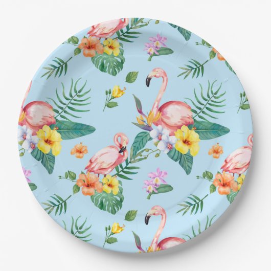 Assiettes En Carton Tropical (Devant)
