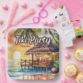 Assiettes En Carton Tropical Beach Tiki Party (Fête)