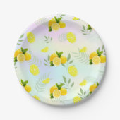 Assiettes En Carton Tropical Citrus été frais Orange lemon Slice (Devant)