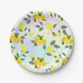 Assiettes En Carton Tropical Citrus été frais Orange lemon Slice (Devant)