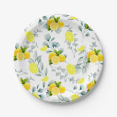 Assiettes En Carton Tropical Citrus été frais Orange lemon Slice (Devant)