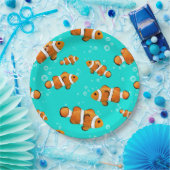 Assiettes En Carton Tropical Clownfish & Bubbles Motif (Fête)