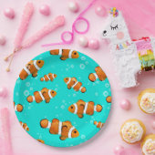 Assiettes En Carton Tropical Clownfish & Bubbles Motif (Fête)