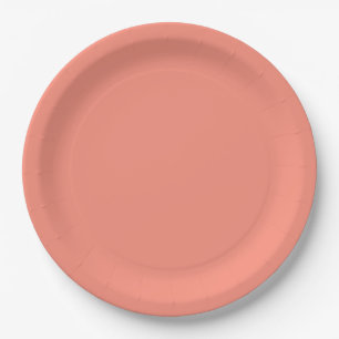 Assiettes En Carton Tropical couleur melon