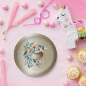 Assiettes En Carton Tropical Floral Graduation Casquette et Tassel Par (Fête)