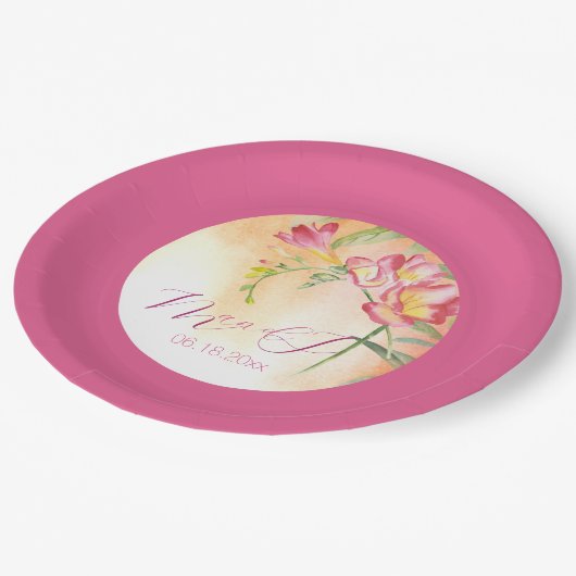 Assiettes En Carton Tropical Freesia (Angle)