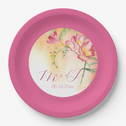 Assiettes En Carton Tropical Freesia (Devant)