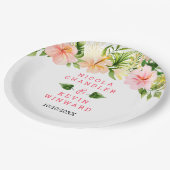 Assiettes En Carton Tropical Jungle Floral Wedding (Angle)