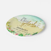 Assiettes En Carton Tropical Le dernier splash Bachelorette Party (Angle)