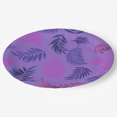 Assiettes En Carton Tropical Leaves Pattern 19 (Angle)