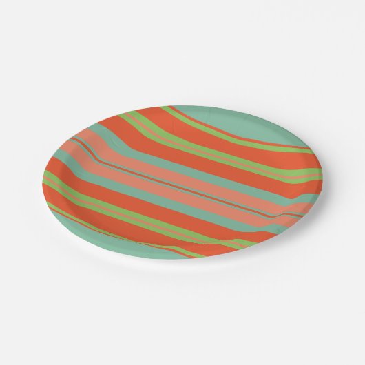 Assiettes En Carton Tropical lumineux (Angle)