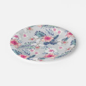 Assiettes En Carton Tropical Orchid Floral (Angle)