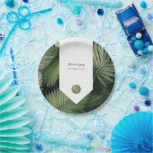 Assiettes En Carton Tropical Palm Feuille Mariage de verdure (Fête)