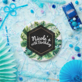 Assiettes En Carton Tropical Rain Forest Feuilles Élégante fête d'été (Fête)