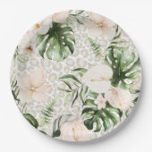 Assiettes En Carton Tropical Safari Plate Love is Wild Plates (Devant)