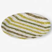 Assiettes En Carton Tropical Stripes and Dots (Angle)