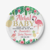 Assiettes En Carton Tropical Summer Beach Luau Girls Baby shower (Devant)