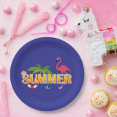 Assiettes En Carton Tropical Summer Fun (Fête)