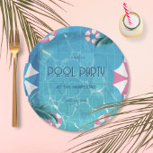 Assiettes En Carton Tropical Summer Pool Party 