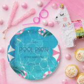 Assiettes En Carton Tropical Summer Pool Party  (Fête)