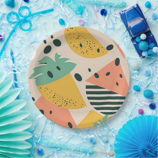 Assiettes En Carton Tropical & Summer Vibes (Fête)