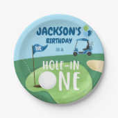 Assiettes En Carton Trou Dans Un Garçon De Golf Premier Anniversaire P (Devant)