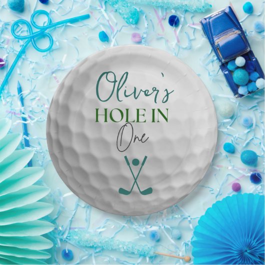 Assiettes En Carton Trou dans un garçon premier anniversaire (Fête)