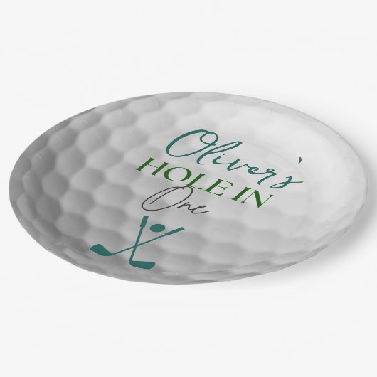 Assiettes En Carton Trou dans un garçon premier anniversaire (Angle)