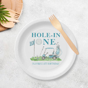 Assiettes En Carton Trou en un Golf Par tee Boy 1er anniversaire