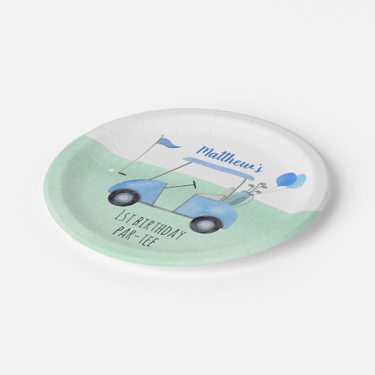 Assiettes En Carton Trou En Un Golf Premier Anniversaire Par-tee (Angle)