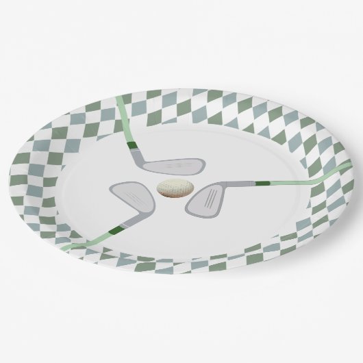 Assiettes En Carton Trou moderne en un par golf Anniversaire (Angle)