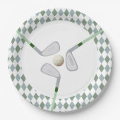 Assiettes En Carton Trou moderne en un par golf Anniversaire (Devant)