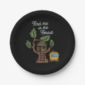 Assiettes En Carton Trouvez-Moi Dans La Forêt (Devant)