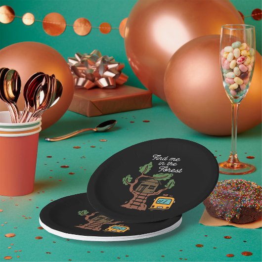 Assiettes En Carton Trouvez-Moi Dans La Forêt