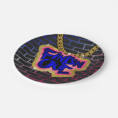 Assiettes En Carton Trouvez 'N Out Plate ! HIP HOP ! (Angle)