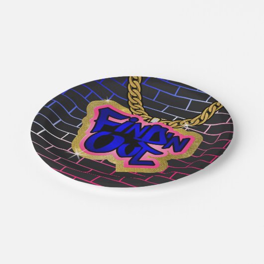 Assiettes En Carton Trouvez 'N Out Plate ! HIP HOP ! (Angle)