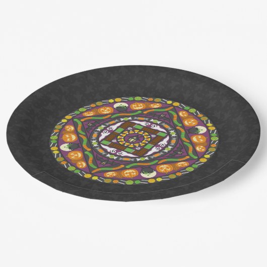 Assiettes En Carton Trucs et traitements Mandala Plaque papier (Angle)