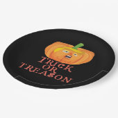 Assiettes En Carton Trucs Ou Trahison Halloween Impeach Trumpkin Desig (Angle)