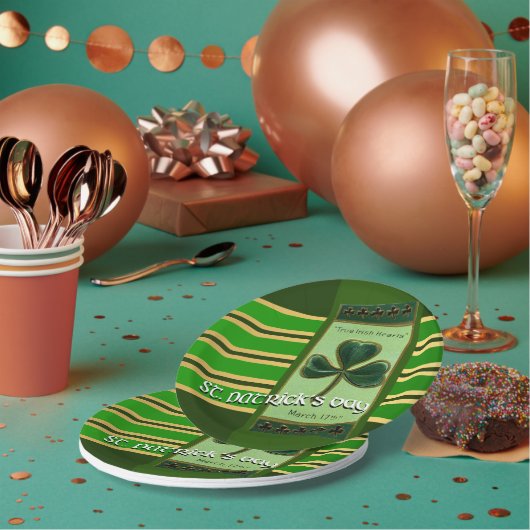 Assiettes En Carton True Irish Heart St Patrick's Day PPP01 (Multi)