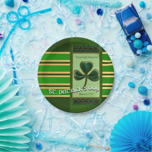 Assiettes En Carton True Irish Heart St Patrick's Day PPP01 (Fête)