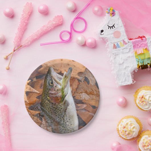 Assiettes En Carton Truite arc-en-ciel d'automne (Fête)