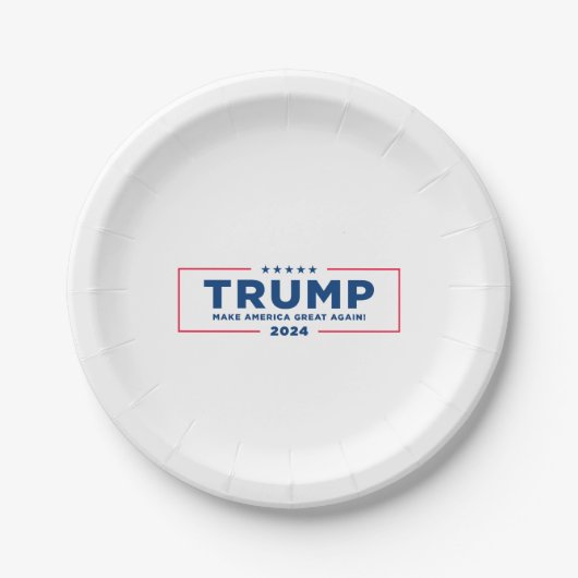 Assiettes En Carton Trump 2024 (Devant)