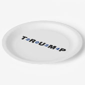 Assiettes En Carton Trump 2024 bleu (Angle)