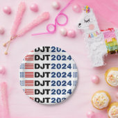 Assiettes En Carton Trump 2024 DJT (Fête)