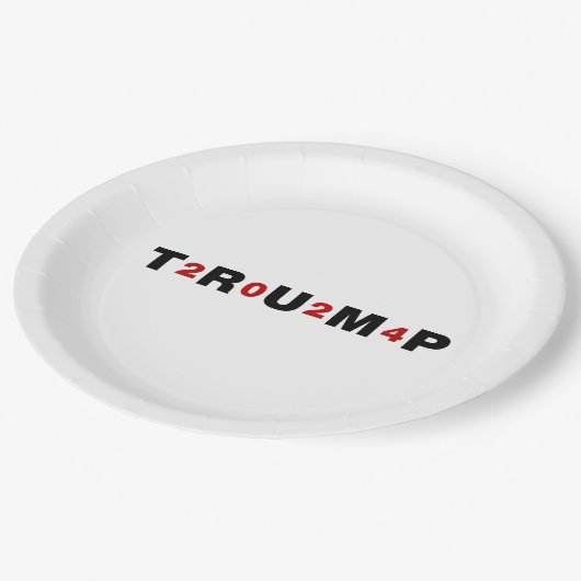 Assiettes En Carton Trump 2024 Rouge (Angle)