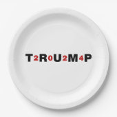 Assiettes En Carton Trump 2024 Rouge (Devant)