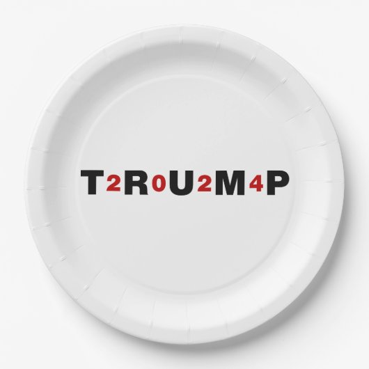 Assiettes En Carton Trump 2024 Rouge (Devant)